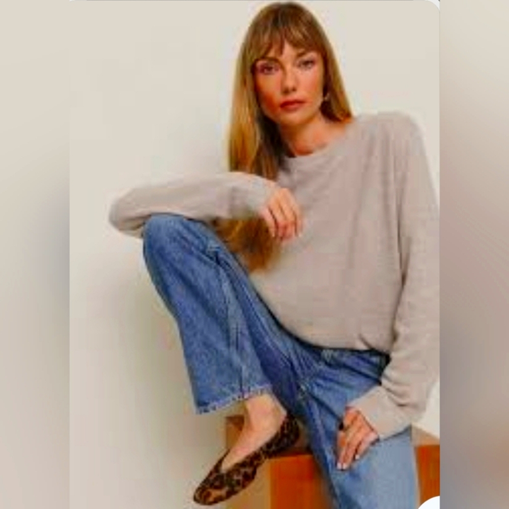 Reformation Jeans Cashmere Sweater, L, NWOT